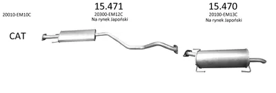 Exhaust System Nissan TIIDA Hatchback · Nissan TIIDA Saloon