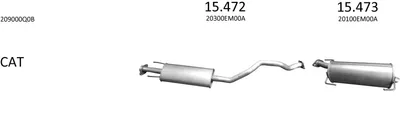 Exhaust System Nissan TIIDA Hatchback