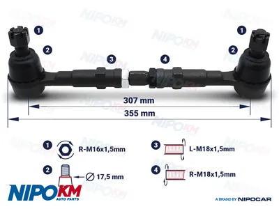 NipoKM steering bar BRT.IZ3424S