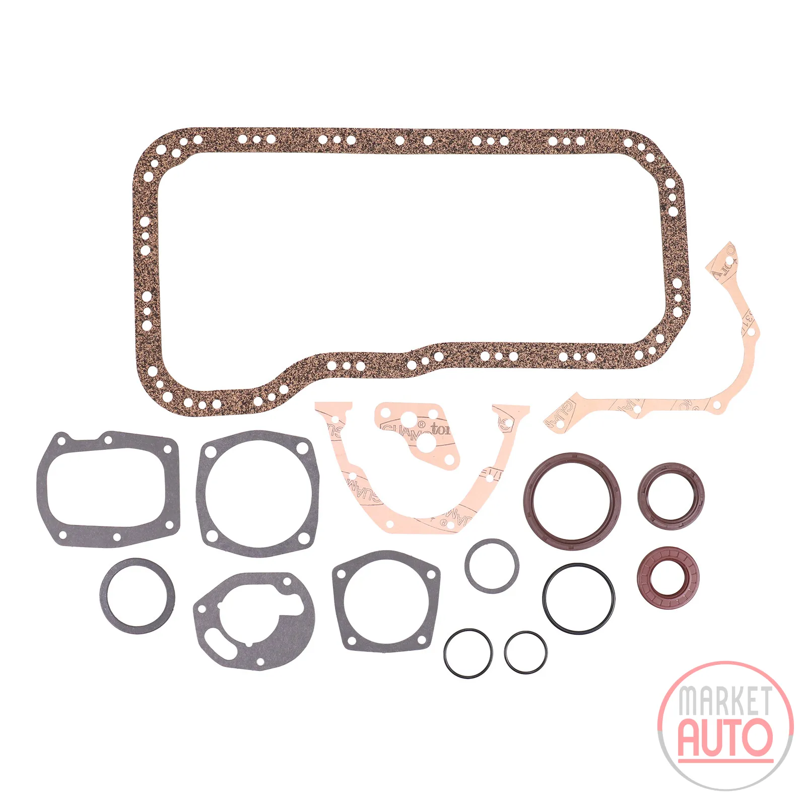 Engine block gasket kit lower