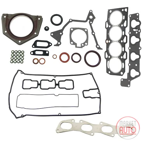 Engine gasket kit with cylinder head gasket + shaft seal