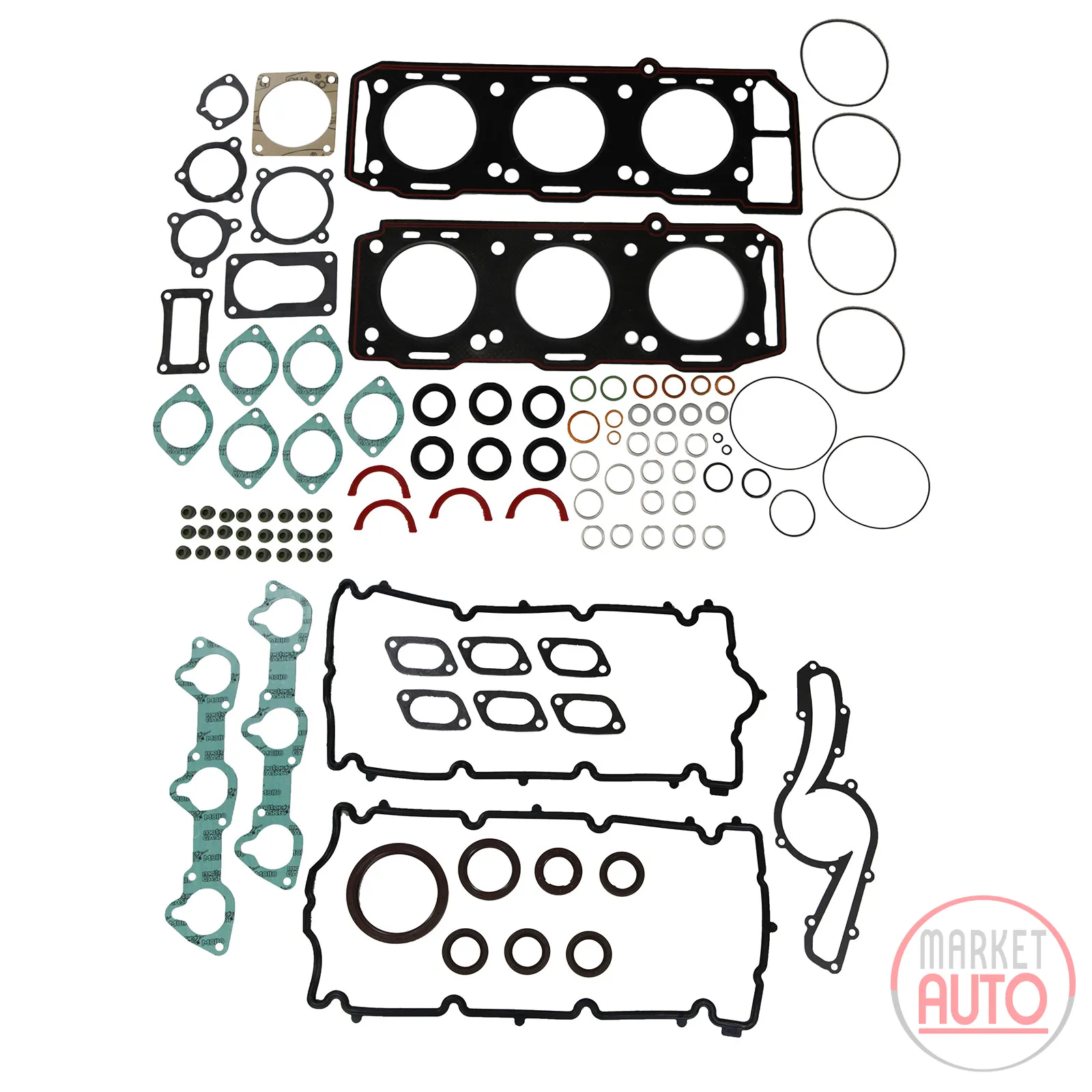 Engine gasket kit with shaft seal