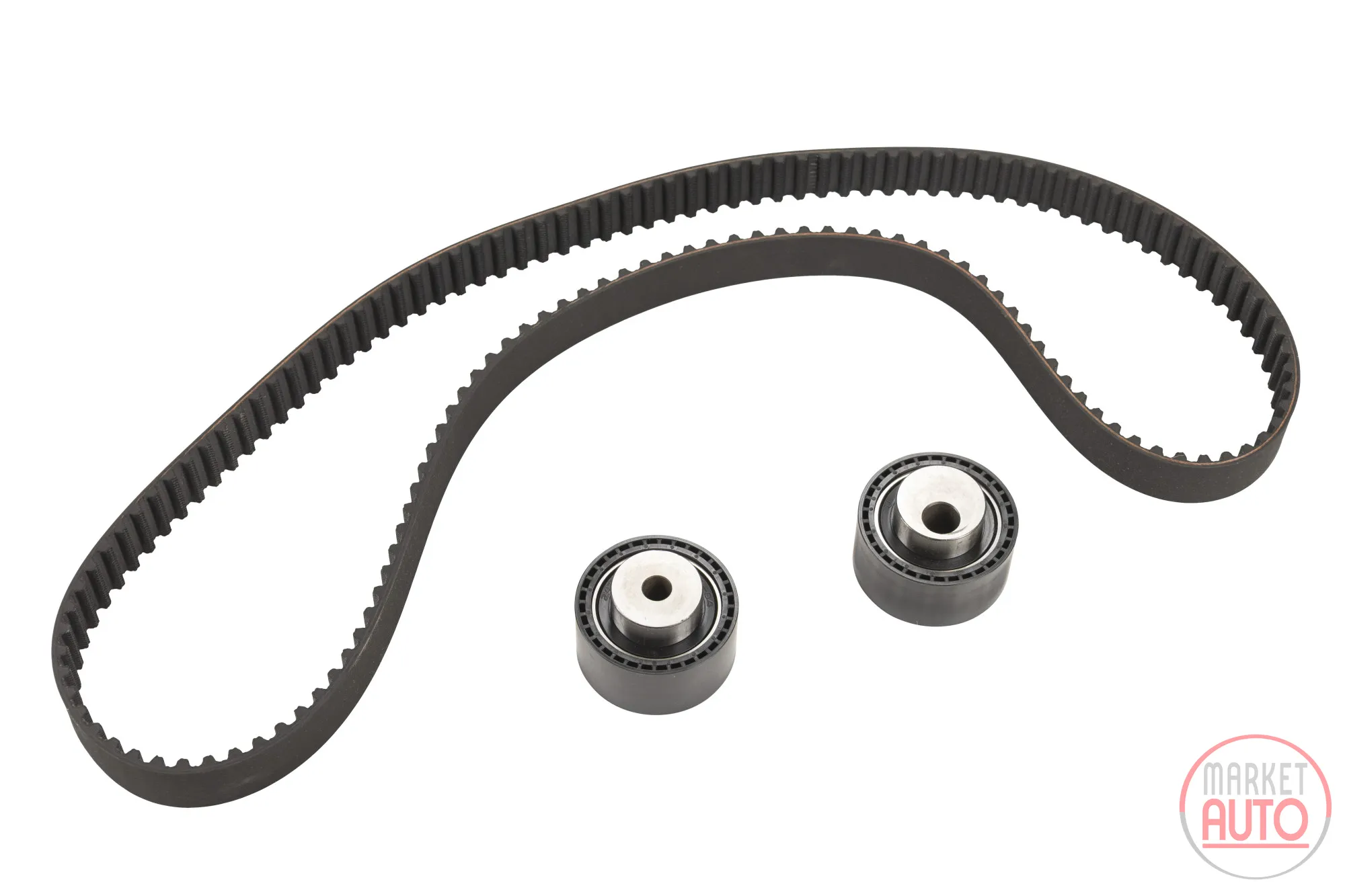 Timing belt set with 2 pulleys