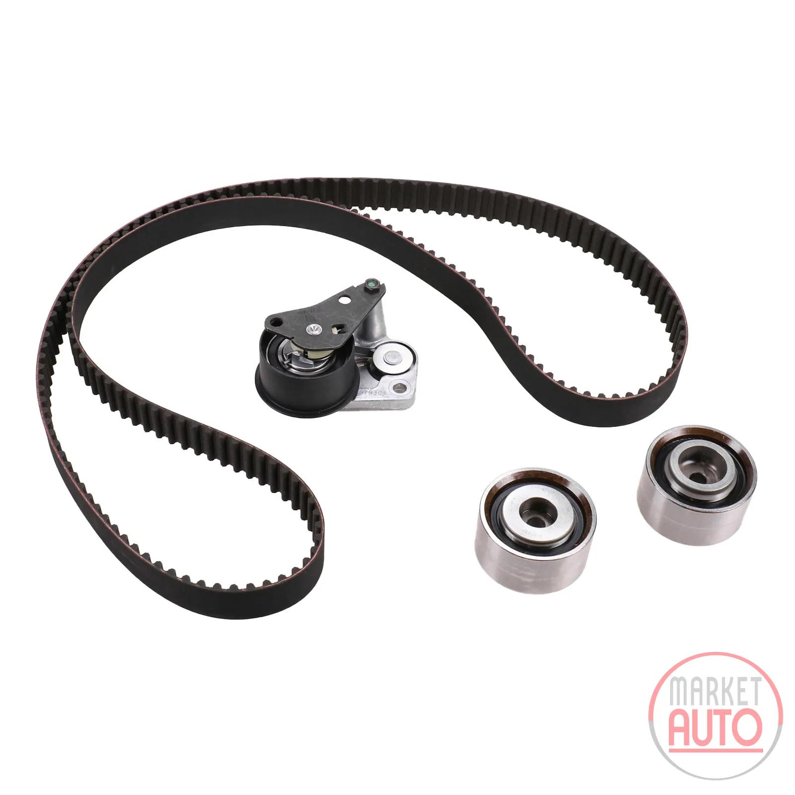 Timing belt set with 3 pulleys