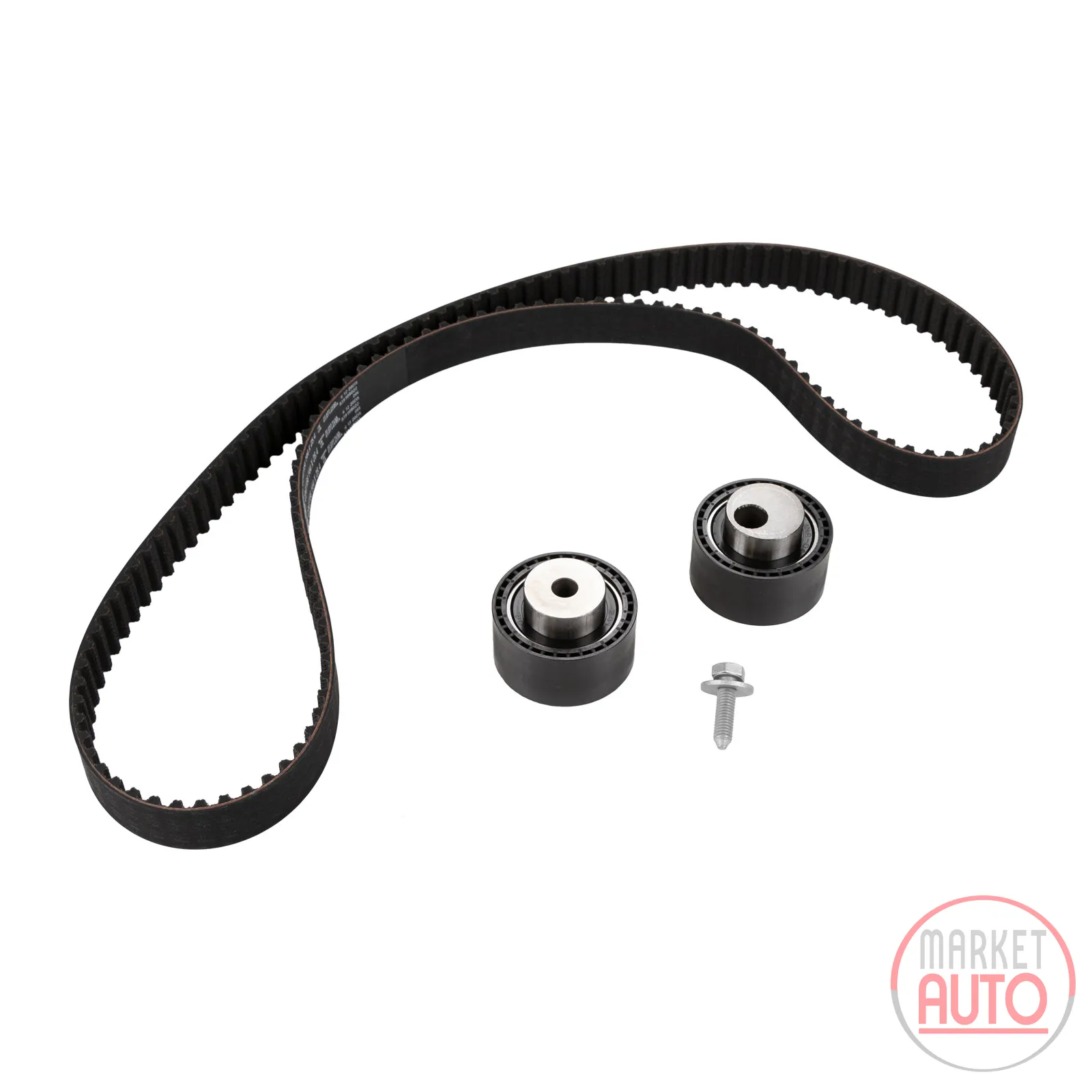 Timing belt set with 2 pulleys