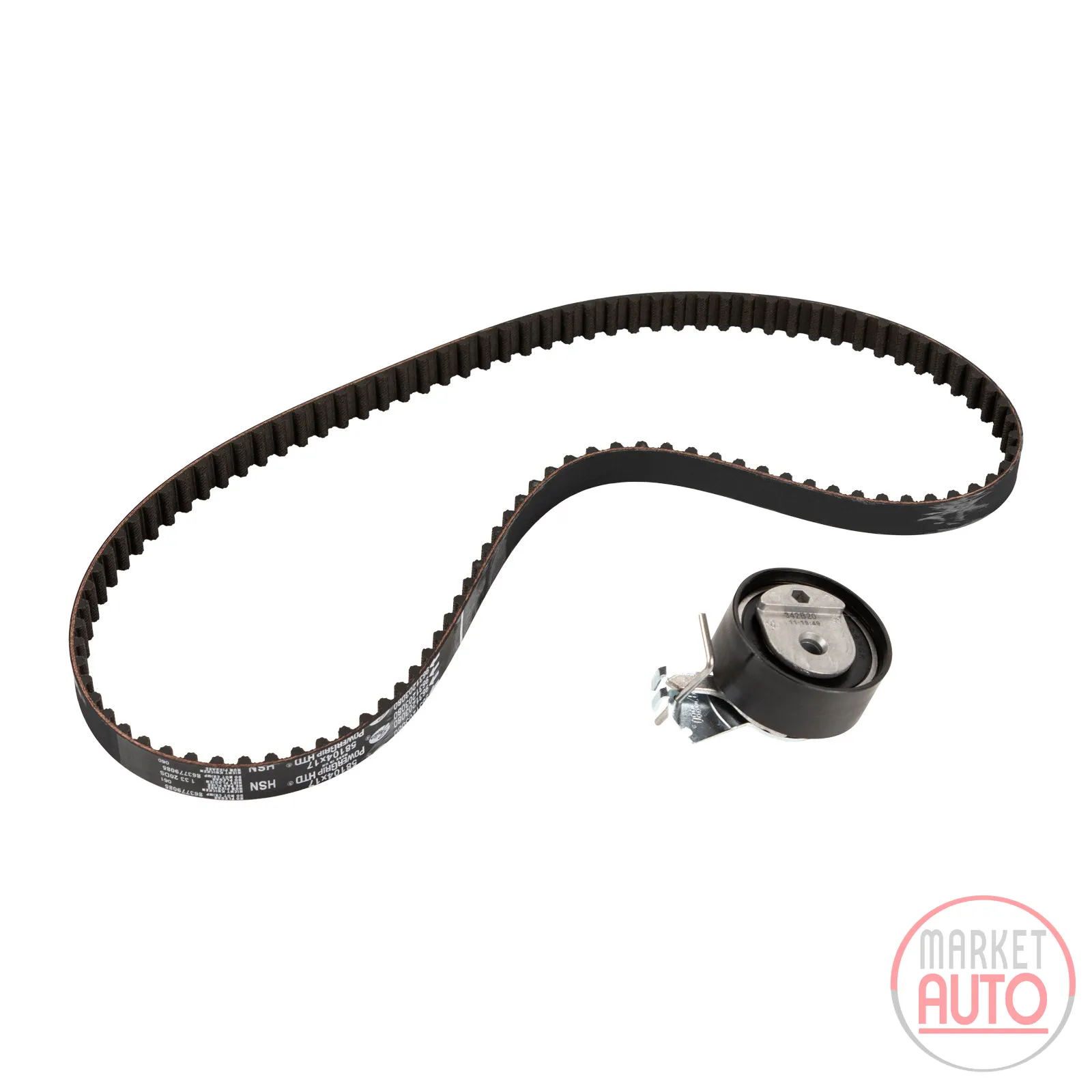 Timing belt kit with tensioner pulley 104 teeth Original PSA (0831S0)