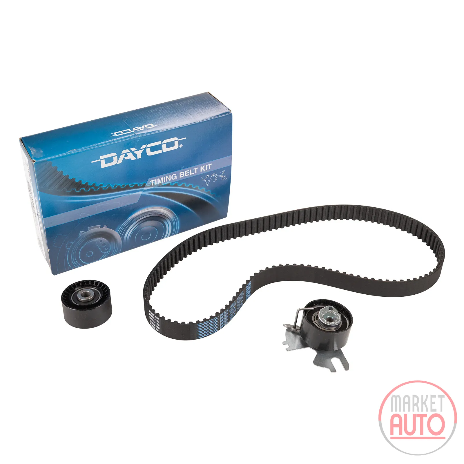 Timing belt set with 2 idler pulleys DAYCO