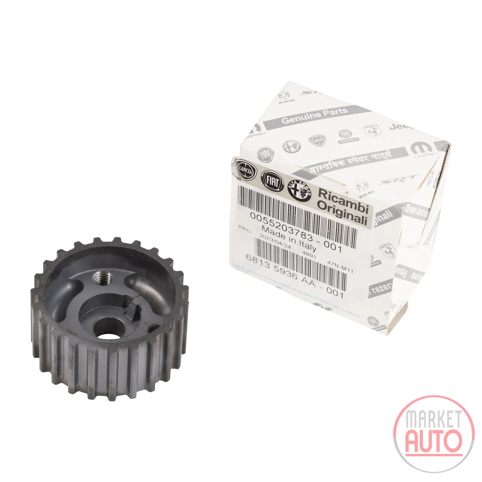 Timing belt pulley crankshaft