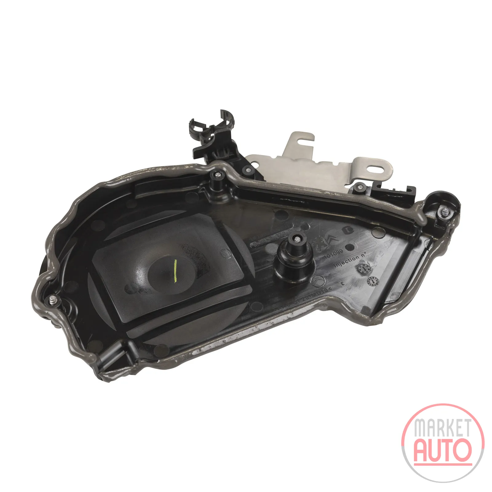 Timing belt cover above