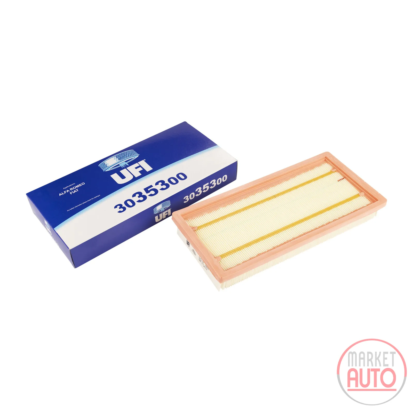 Square air filter insert UFI