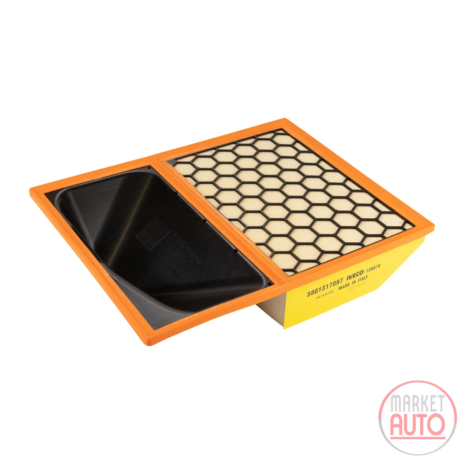 Air filter insert original square L=399.5 W=318 H= 75 mm
