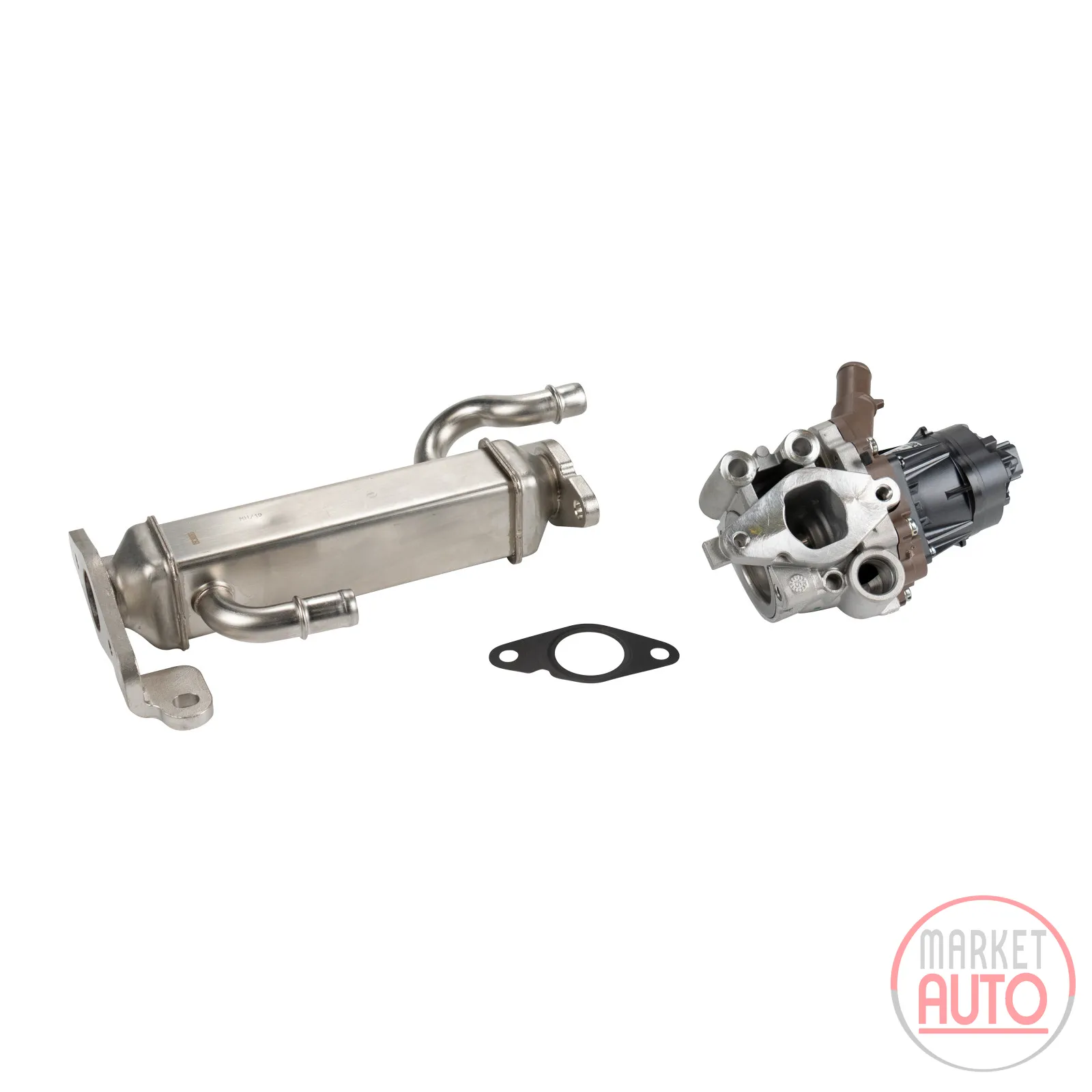 EGR valve with heat exchanger