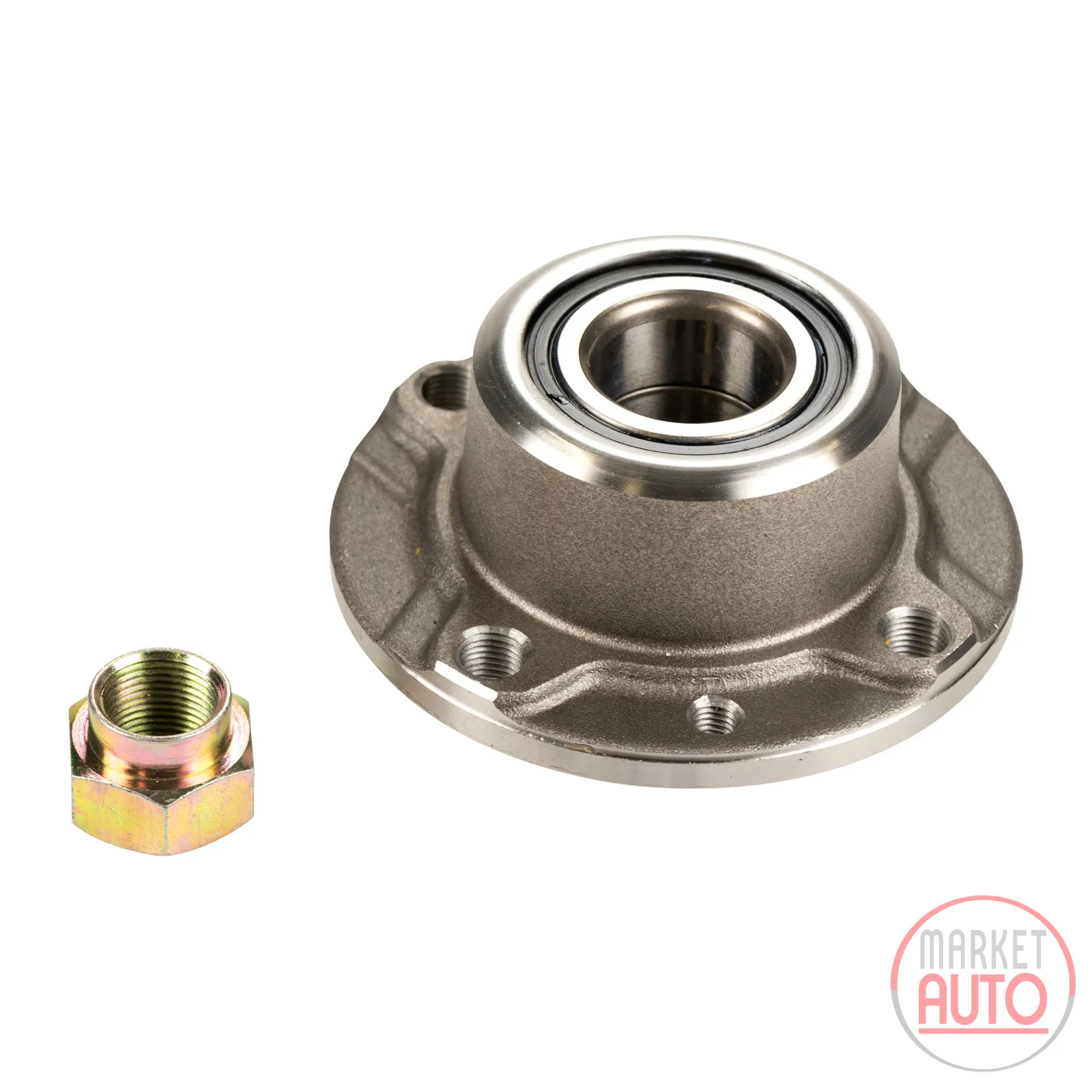 Wheel hub kit with rear wheel bearing without ABS