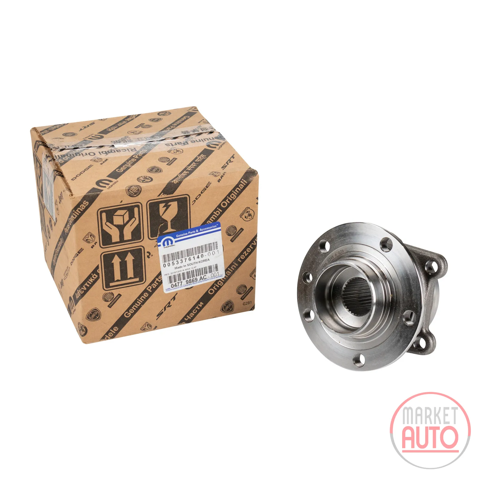 Wheel hub with bearing front