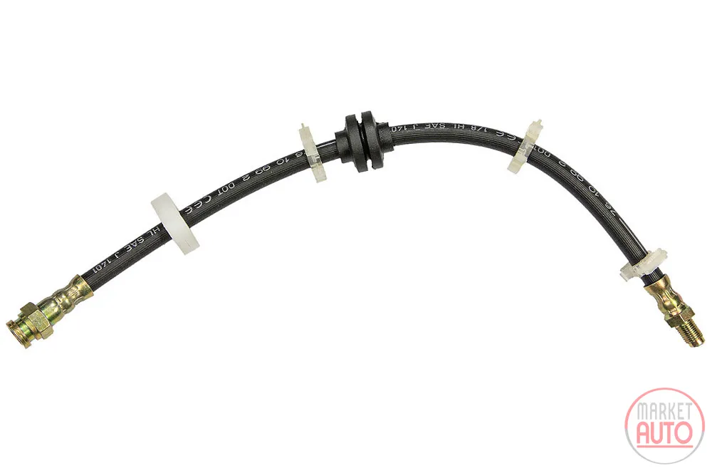 Brake hose front L=410 mm 2X M10X1.0 mm thread