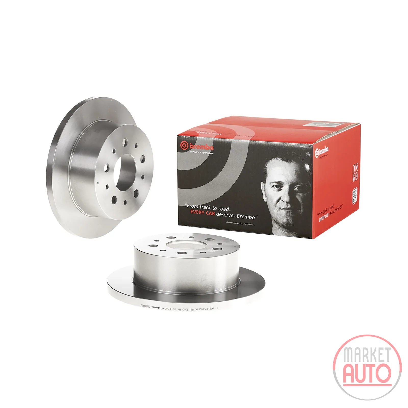 Rear brake disc full 280 BREMBO