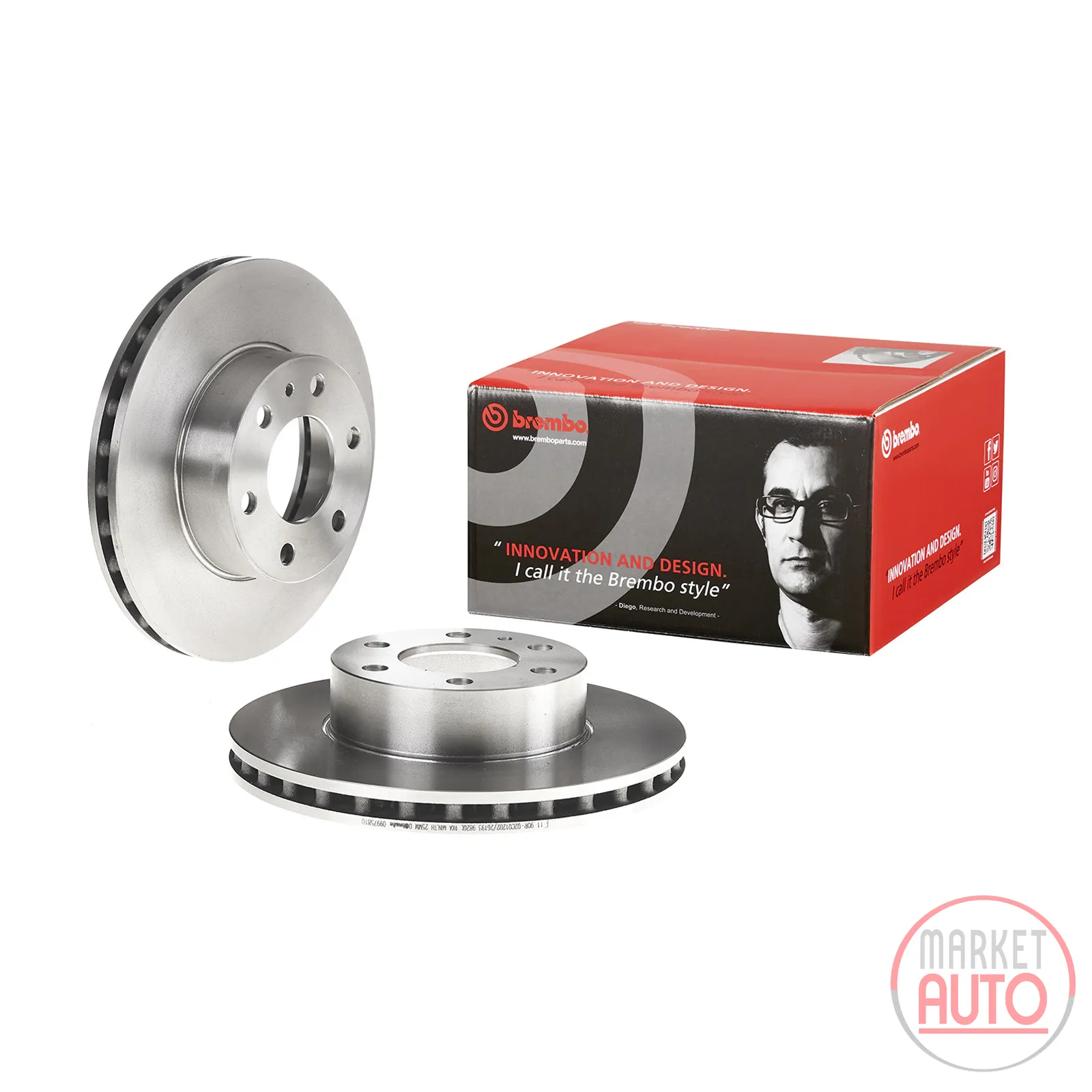 Front brake disc ventilated Brembo 300 D=28 mm