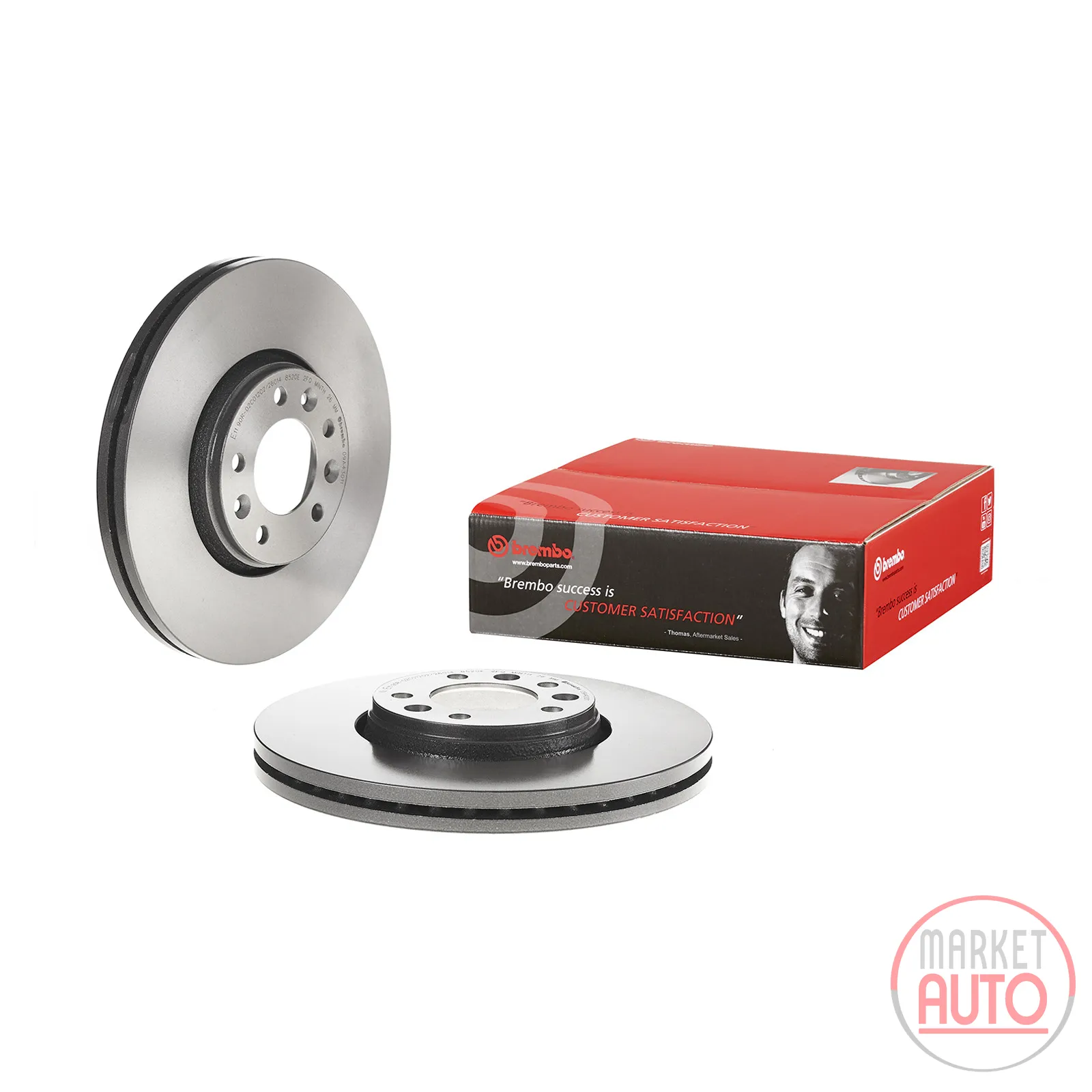 Front brake disc coated ventilated 304