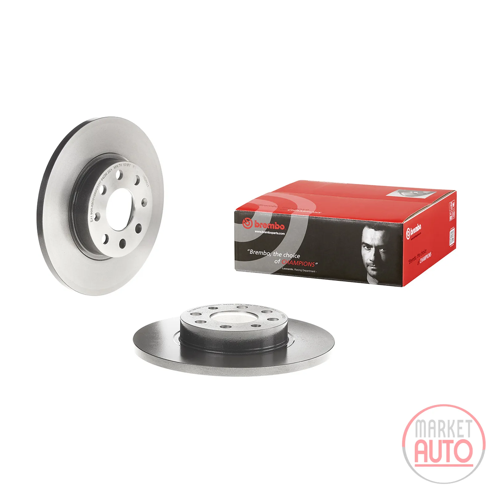 Front brake disc coated full 257 D=12 mm Brembo
