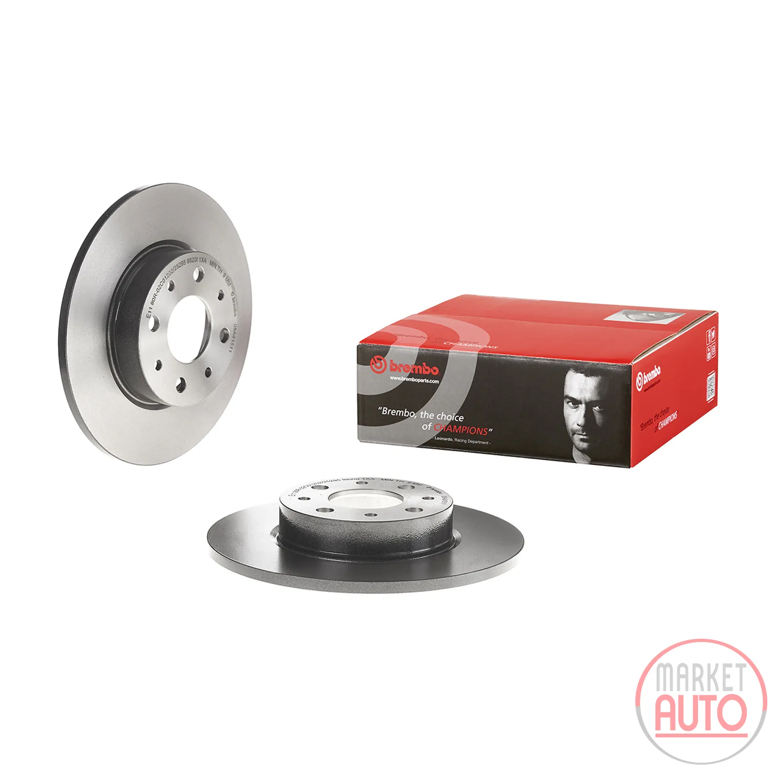 Rear brake disc coated full Brembo 251 D=10 mm