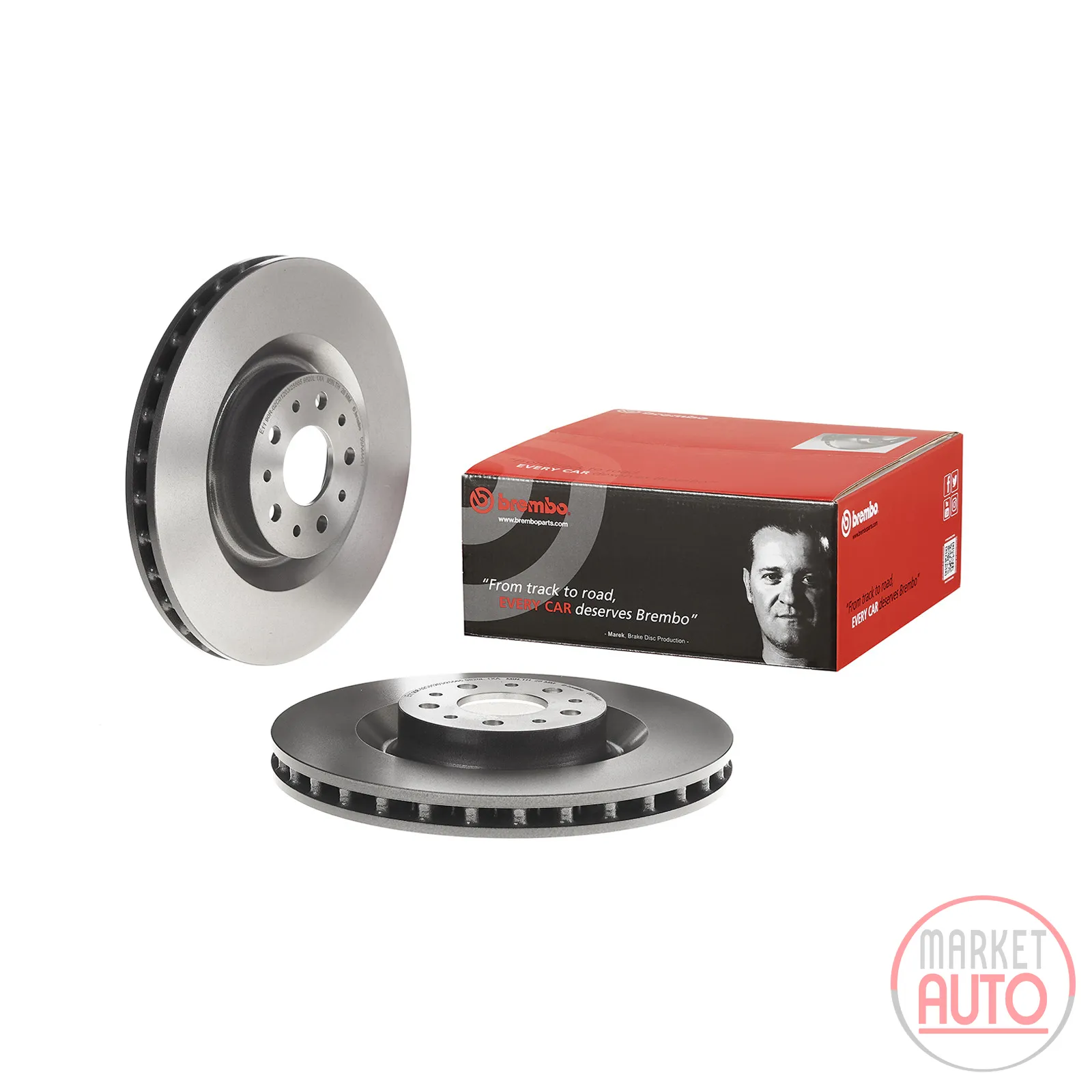Front brake disc coated internally ventilated Brembo 305 D=28 mm
