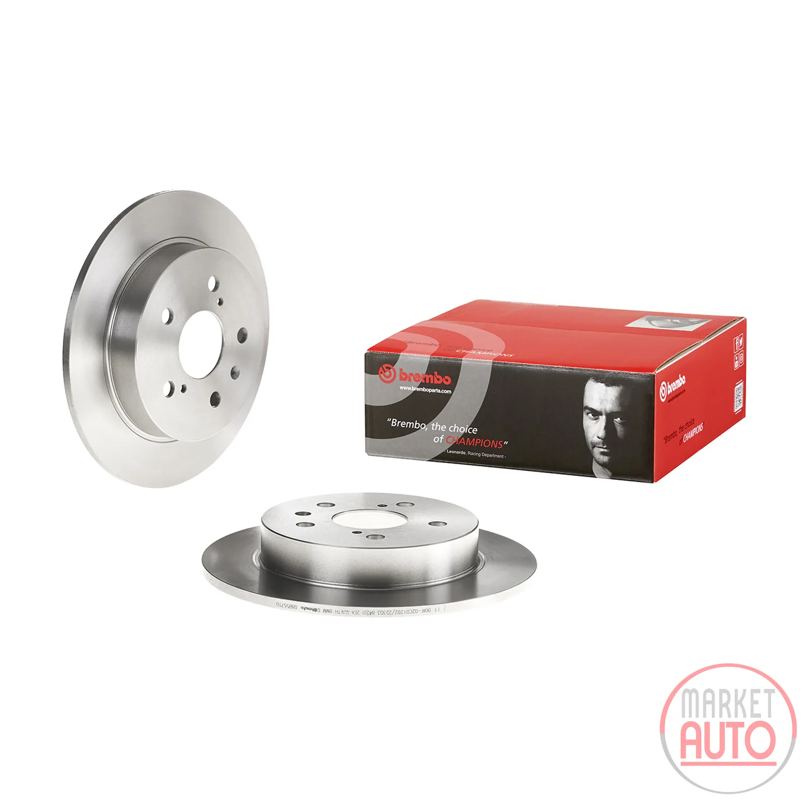 Rear brake disc full 278 D=9 mm Brembo