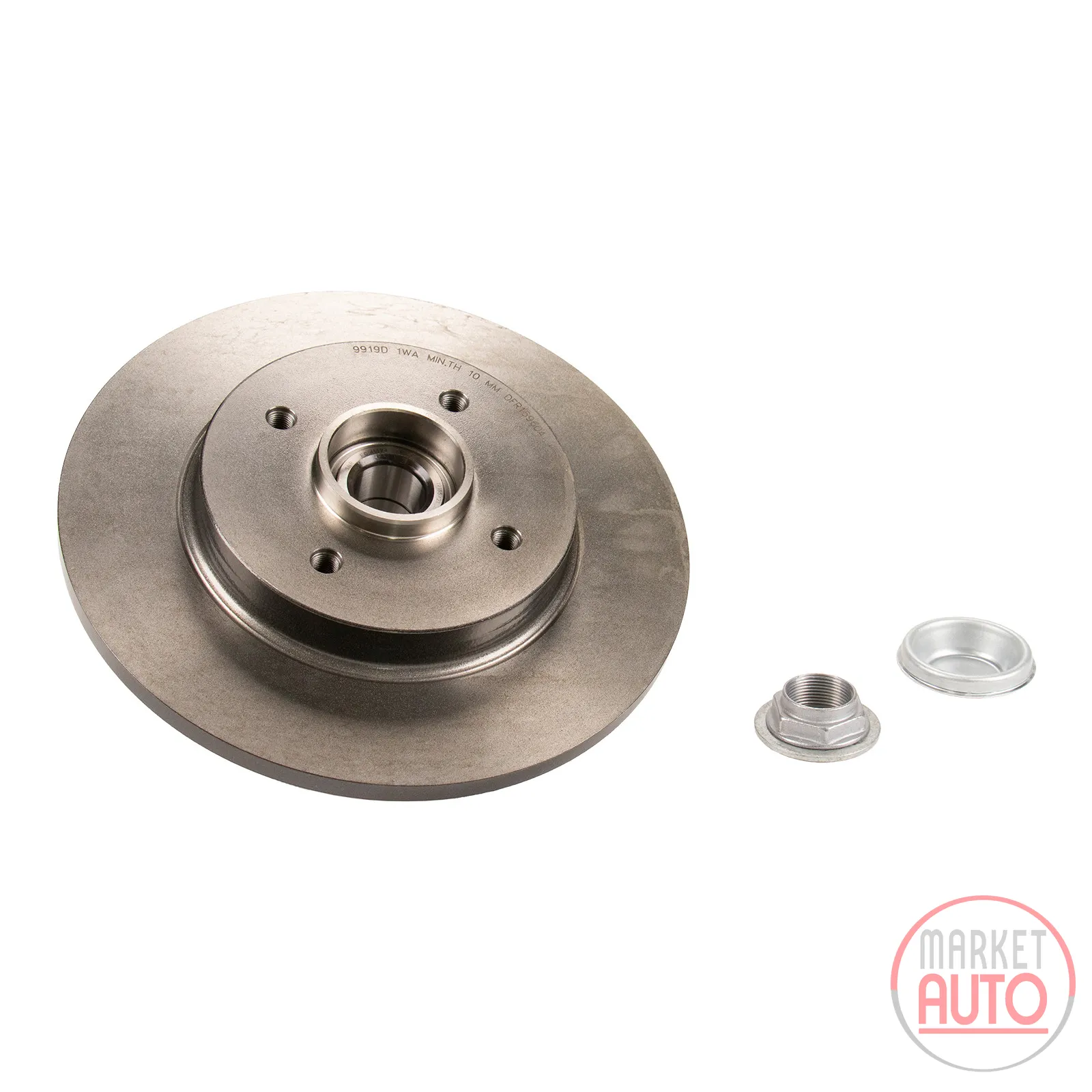 Rear brake disc with wheel bearing+ABS