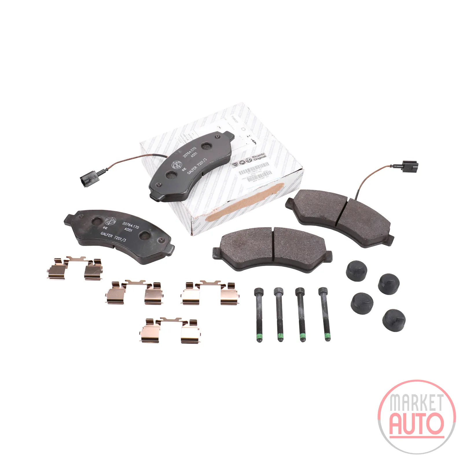 Brake pads front 16 inch (77366021)