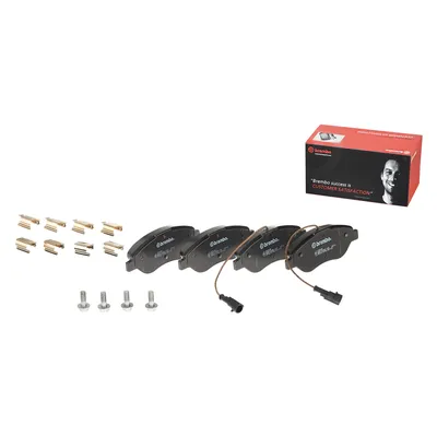Front brake pads with accessories Brembo