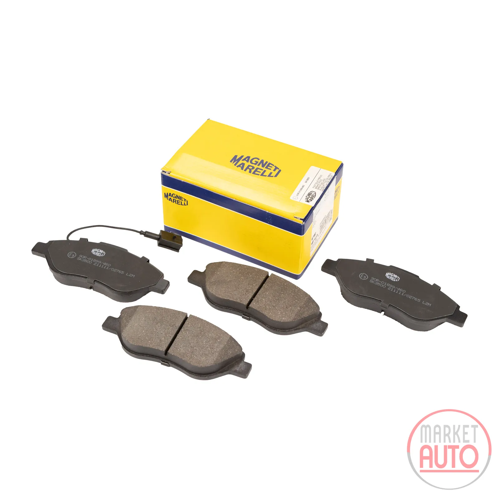 Front brake pads with accessories Magneti Marelli