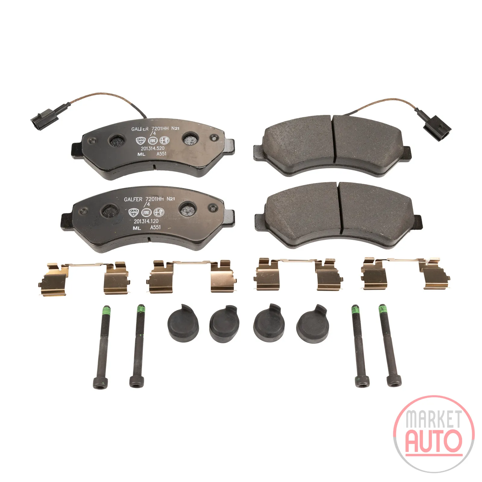 Brake pads front 17/20Q (OE 77367093)