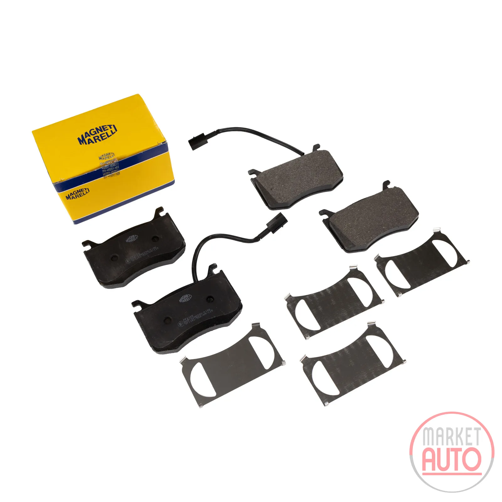 Front brake pads for Brembo brake Magneti Marelli