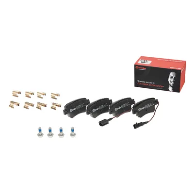 Rear brake pads with accessories
