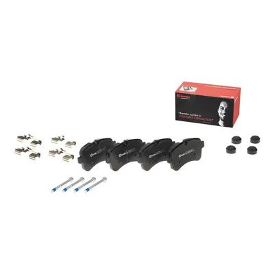 Rear brake pads with accessories