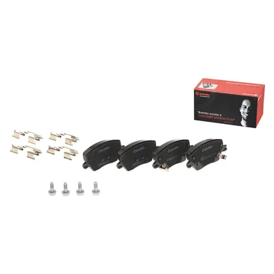 Front brake pads with accessories Brembo