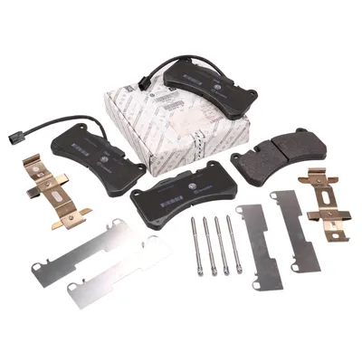 Front brake pads with accessories