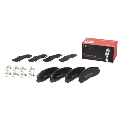 Front brake pads with accessories