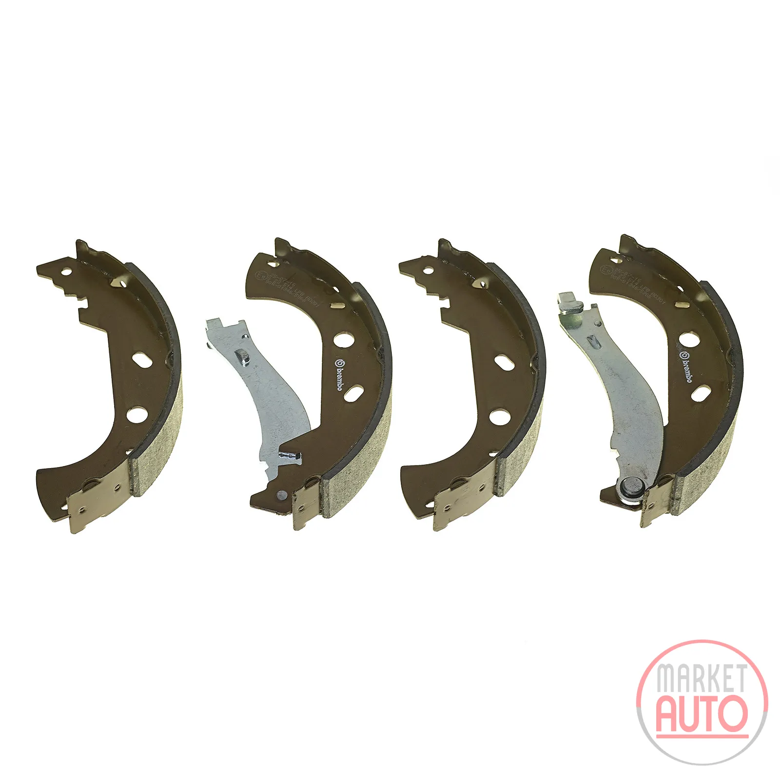 Rear brake shoe set