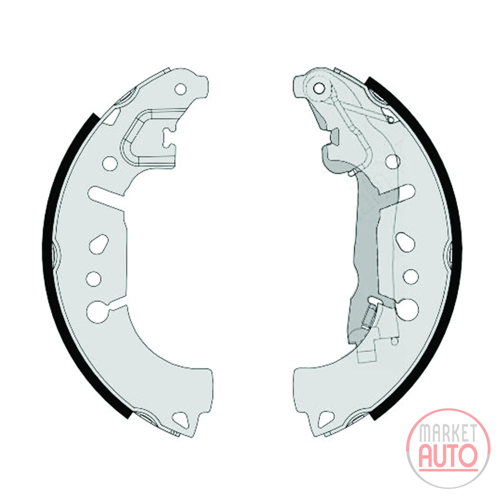 Brake shoe set Lockeed Brembo