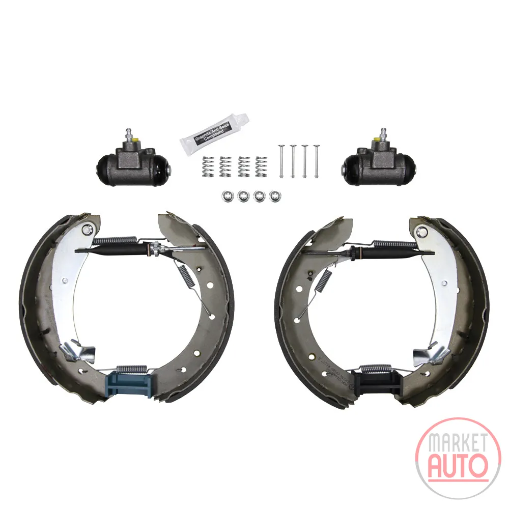 Rear brake shoe set (kit) large brake