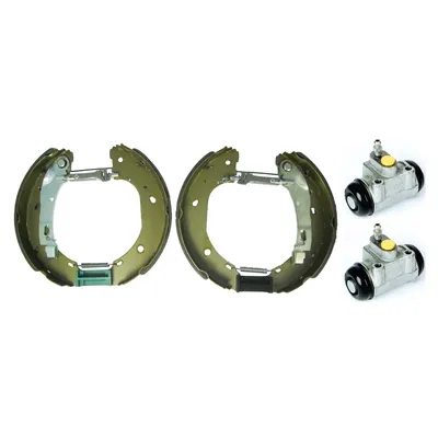 Brake shoe kit pre-assembled without ABS
