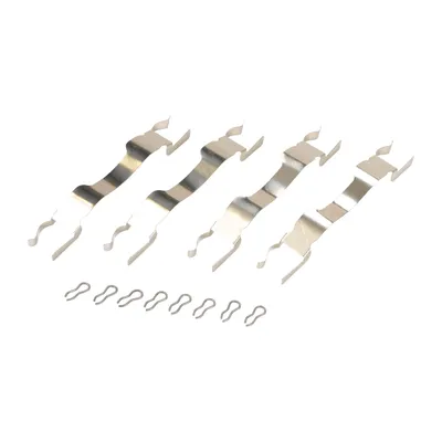 Set of clamps for brake pads for 1 axle