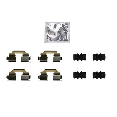 Clamp set for rear brake pads