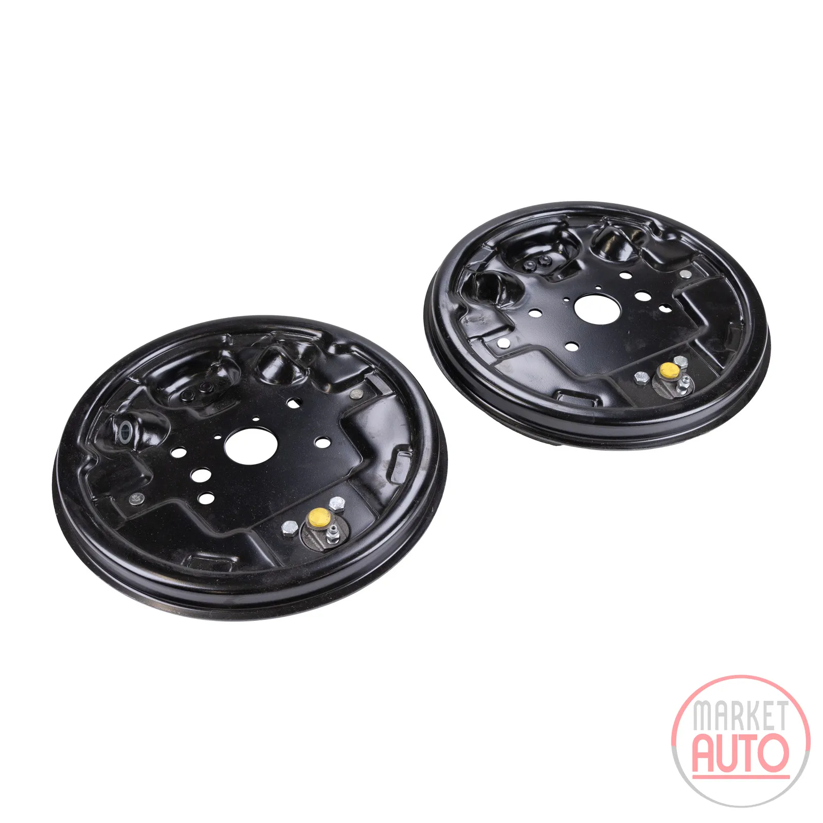 Brake kit pre-assembled on anchor plates left/right
