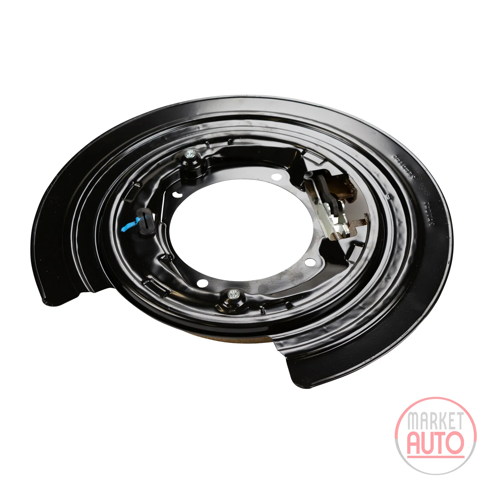 Parking brake kit on anchor plate right