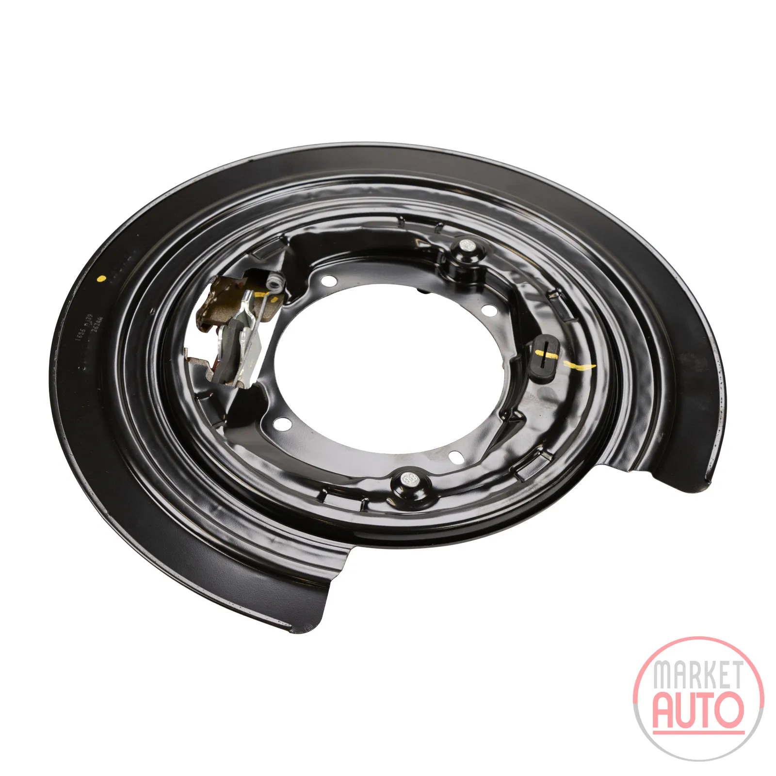 Parking brake kit on anchor plate left