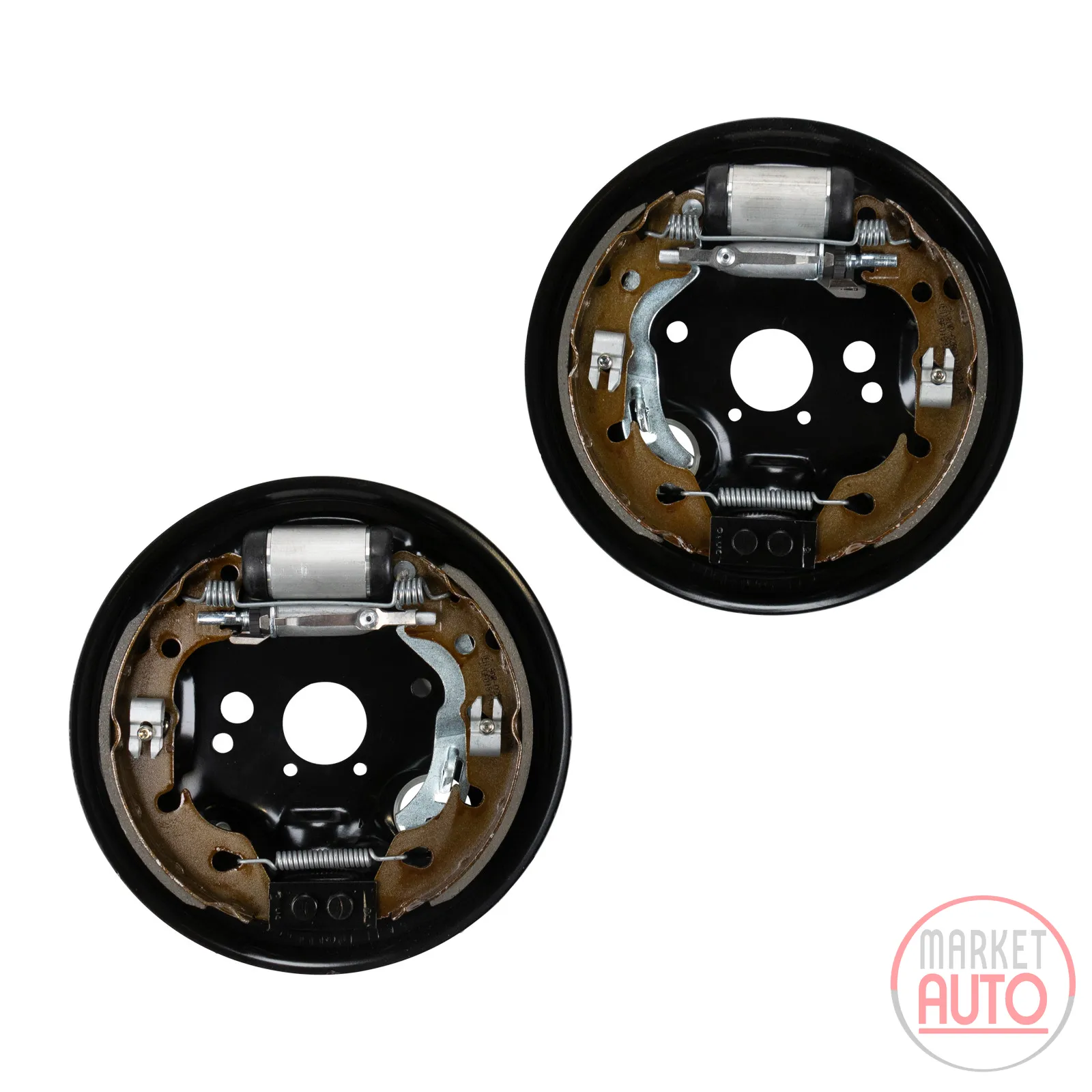Brake kit pre-assembled on anchor plates left/right