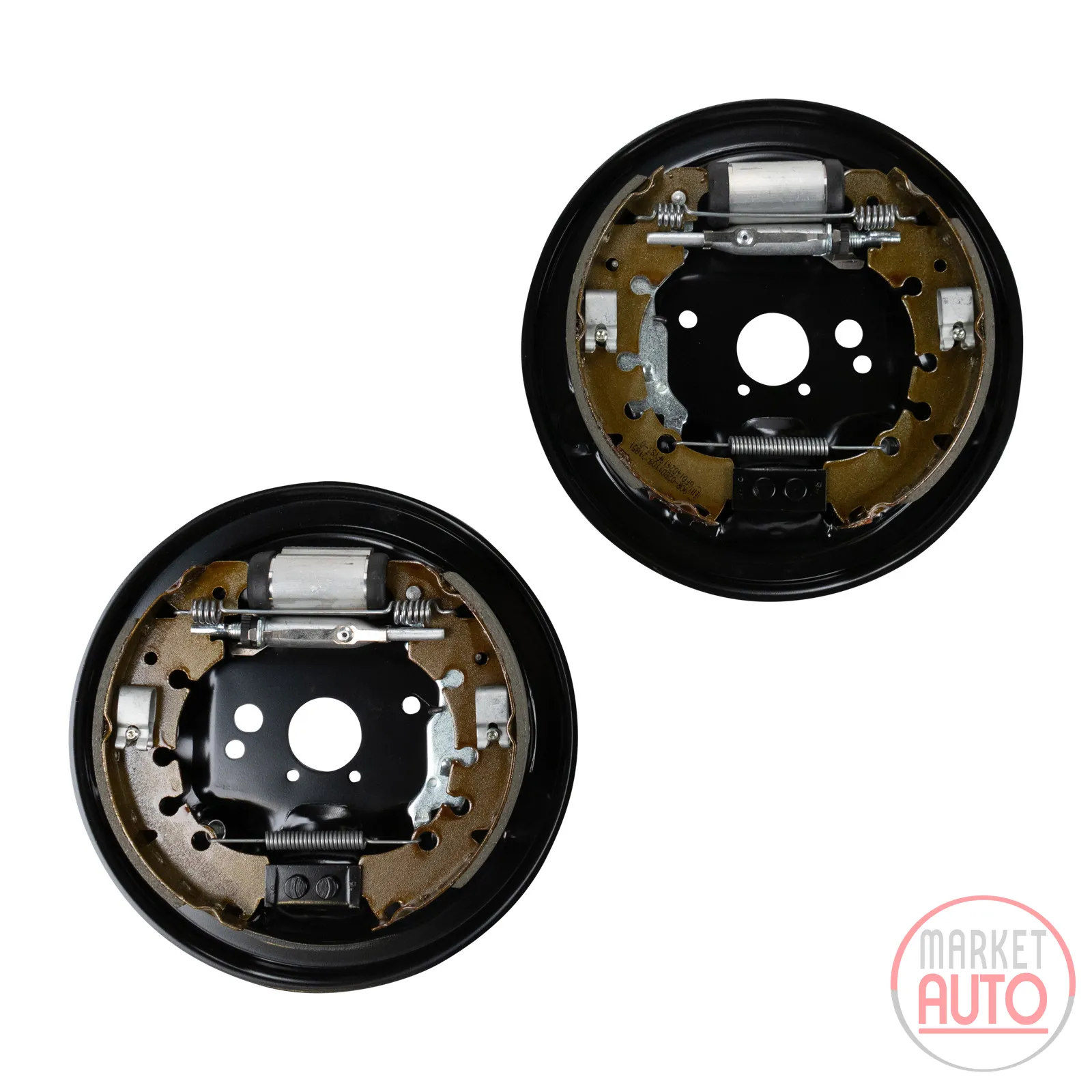 Brake kit pre-assembled on anchor plates left/right