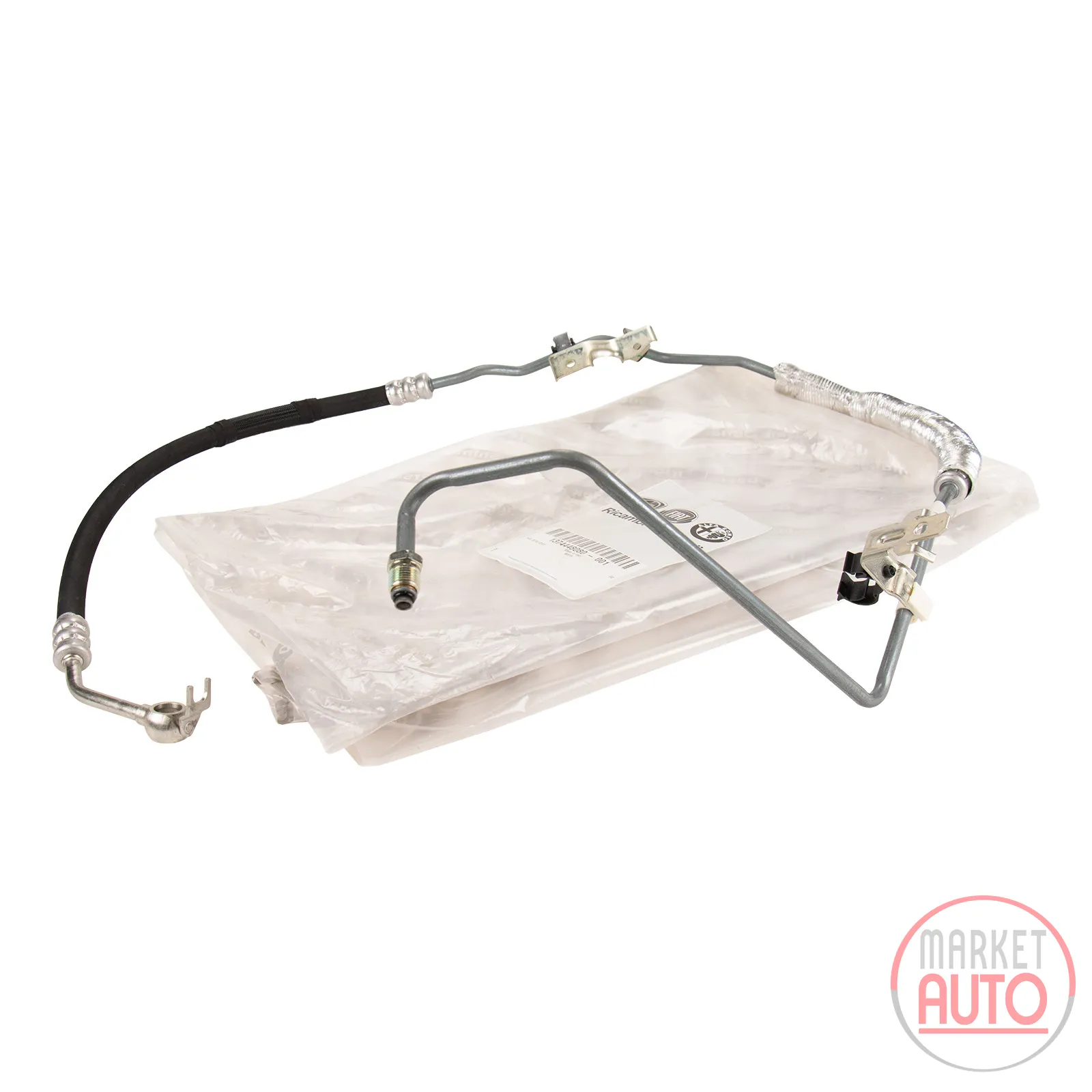 Hose system inlet for the power steering