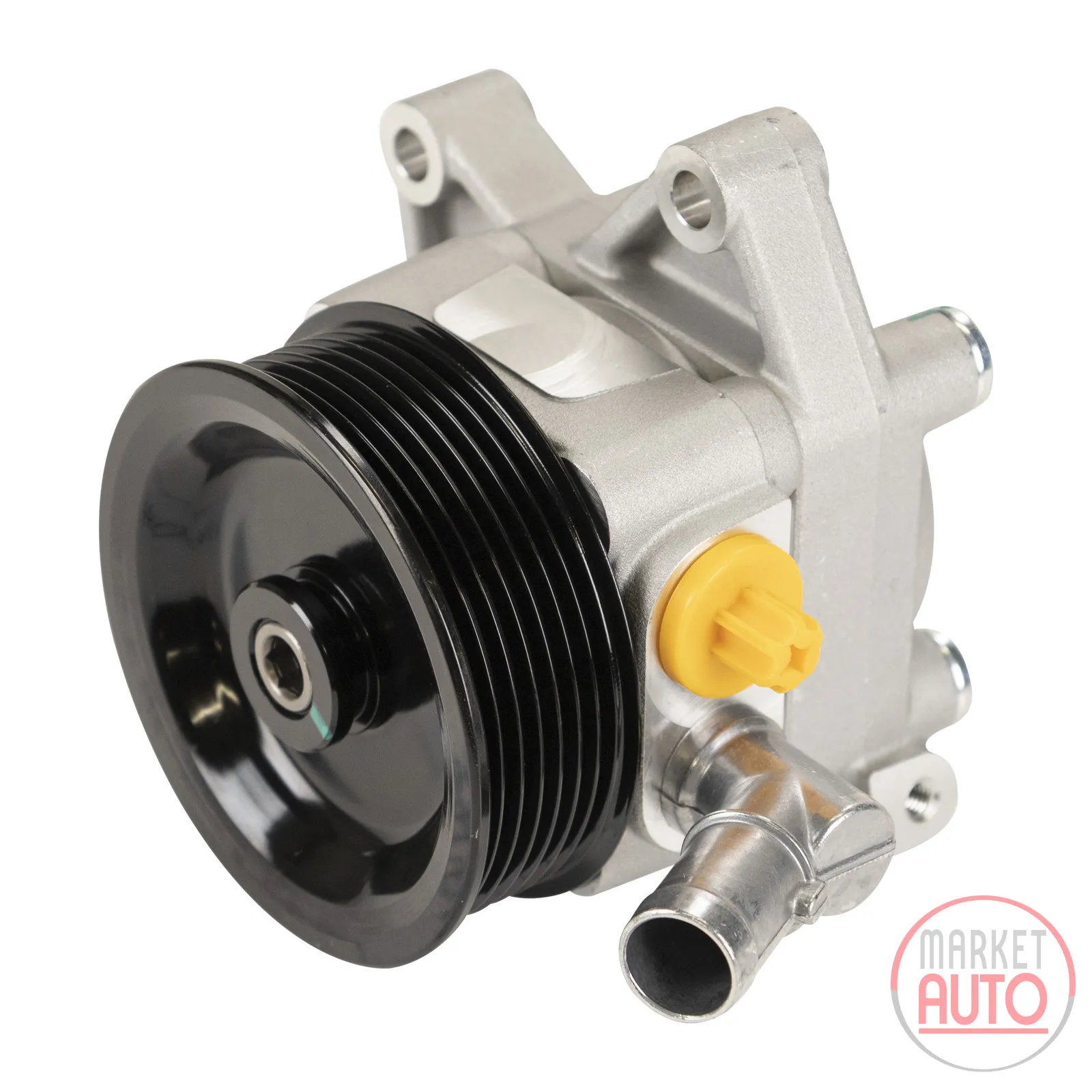 Power steering pump with wheel